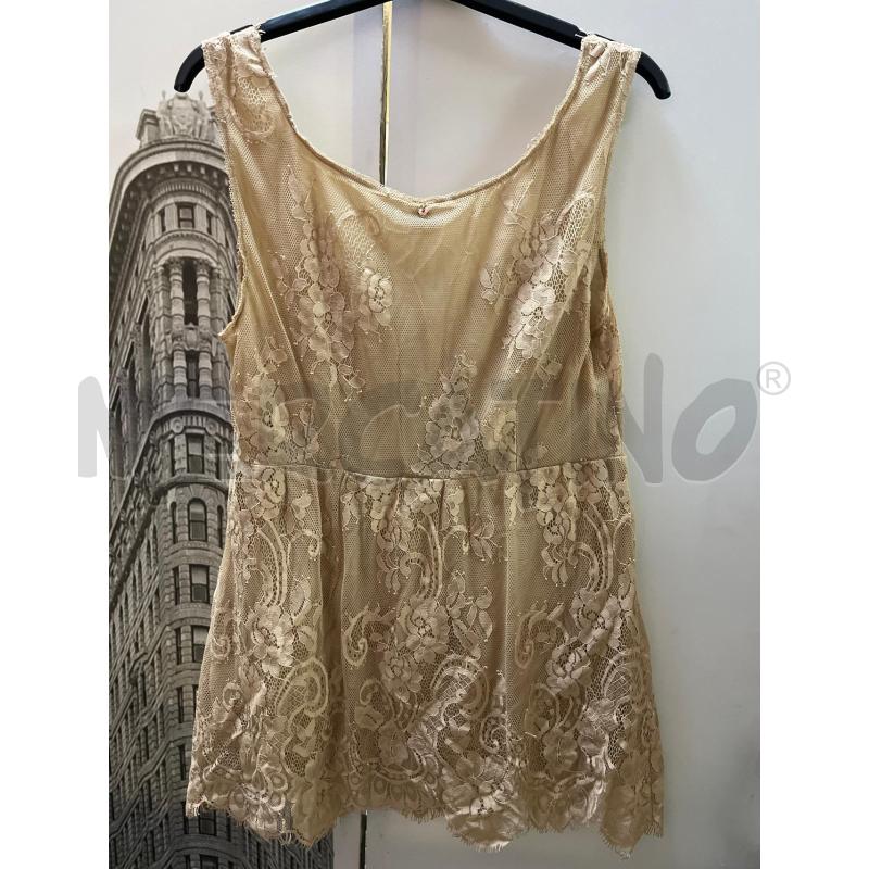 CANOTTA DONNA LE COEUR DE TWINSET BEIGE PIZZO | Mercatino dell'Usato Ciampino 3