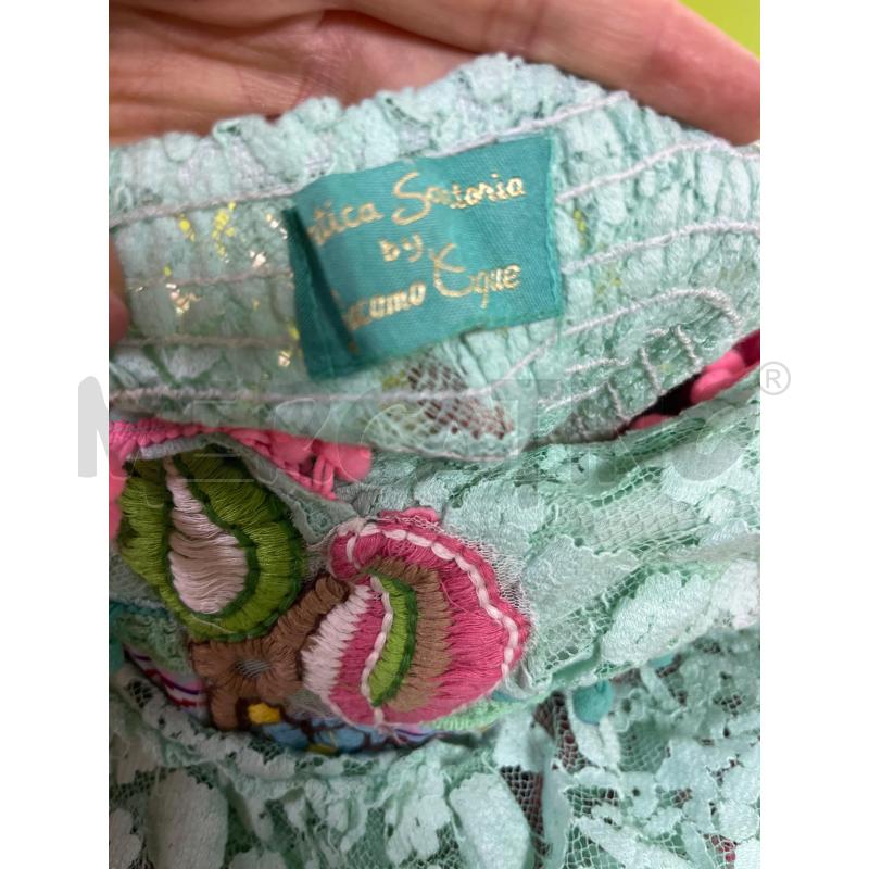 CANOTTA DONNA LUNGA ANTICA SARTORIA BY GIACOLO CINQUE FANT POIZZO ROSA VERDINO | Mercatino dell'Usato Ciampino 5