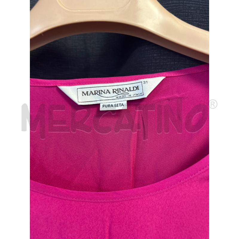 CANOTTA DONNA MARINA RINALDI SETA FUCSIA  | Mercatino dell'Usato Ciampino 2