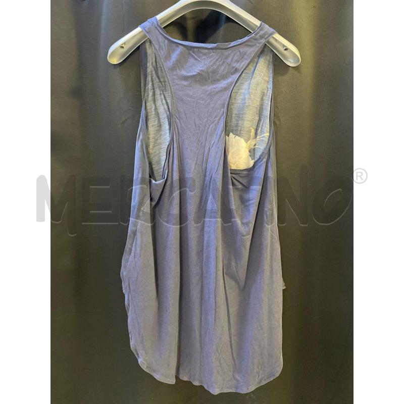 CANOTTA DONNA MAX&CO BLU FIORE COTONE | Mercatino dell'Usato Ciampino 3