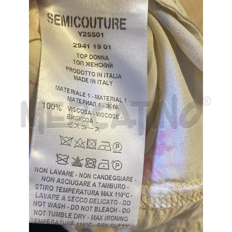 CANOTTA DONNA SEMICOUTURE ROSA FIORI  | Mercatino dell'Usato Ciampino 4