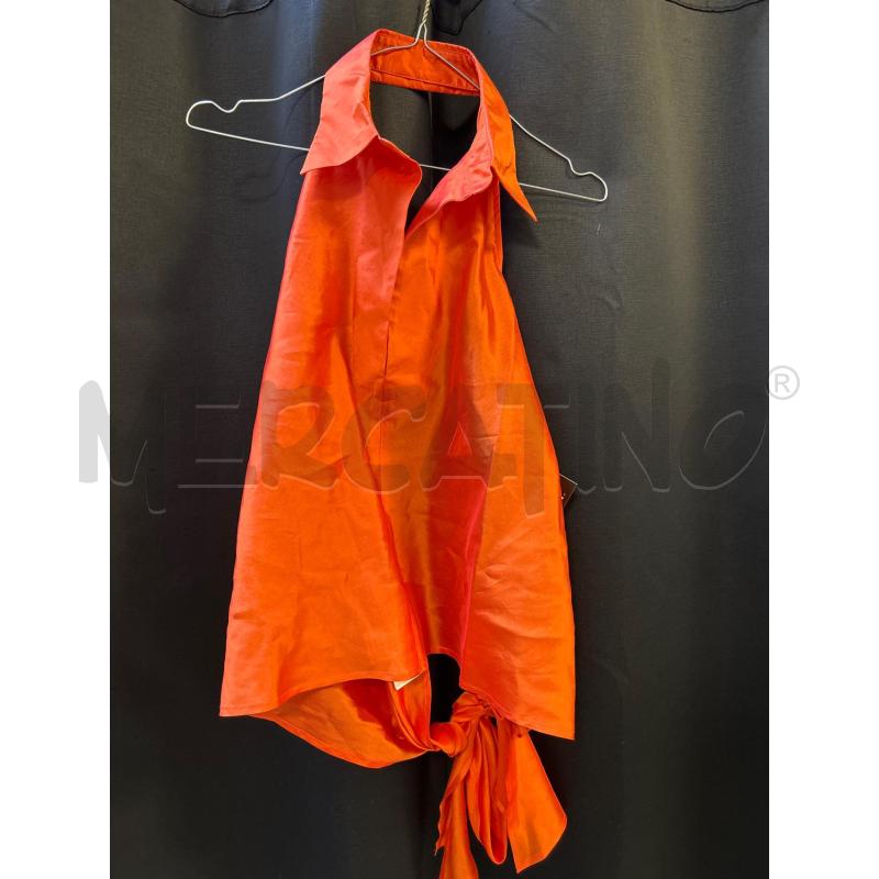 CANOTTA DONNA SMANICATA MAX MARA ARANCIO SETA | Mercatino dell'Usato Ciampino 1