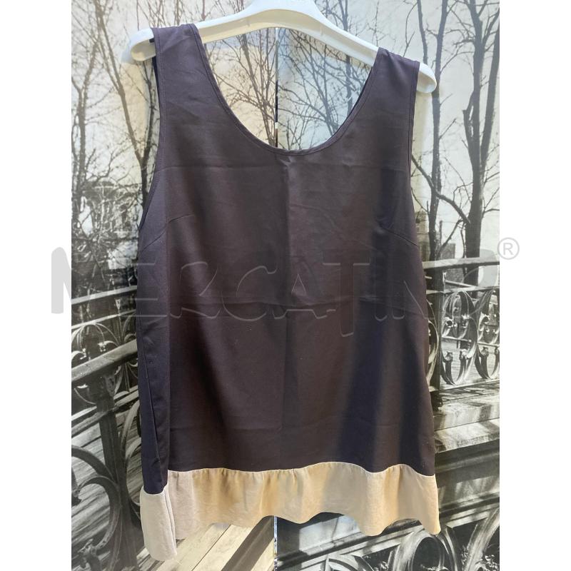 CANOTTA DONNA TWINSET MARR STR BEIGE SOTTO 70% SETA | Mercatino dell'Usato Ciampino 1