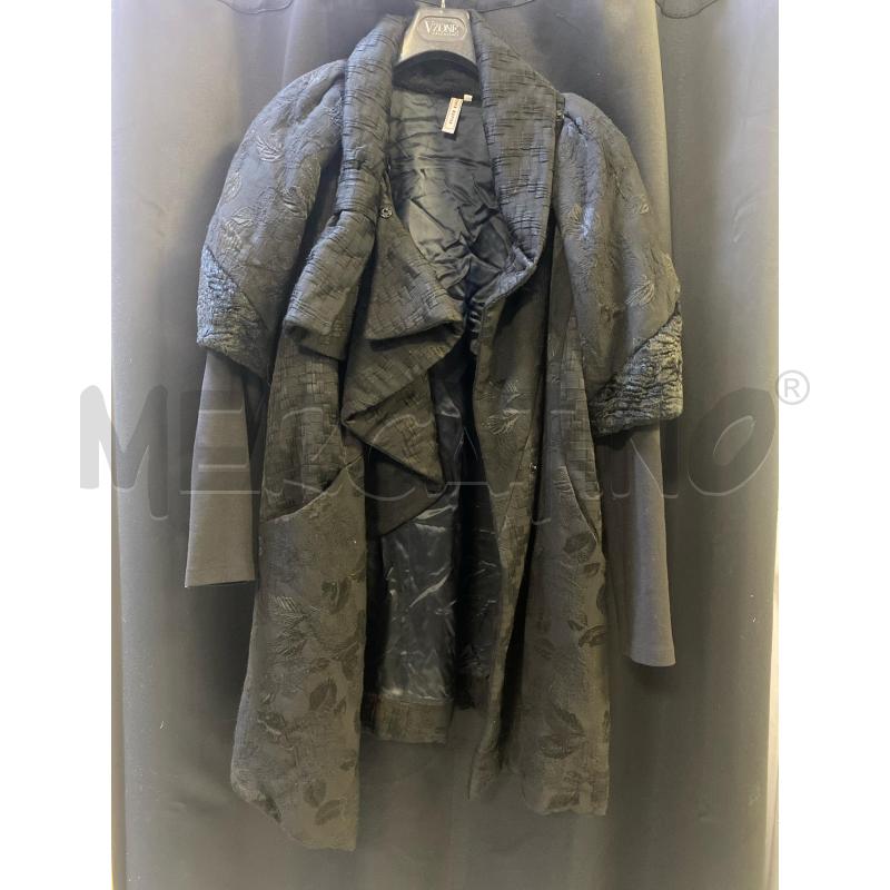 CAPPOTTO DONNA ANTONIO MARRAS NERO DAMASCATO  | Mercatino dell'Usato Ciampino 1