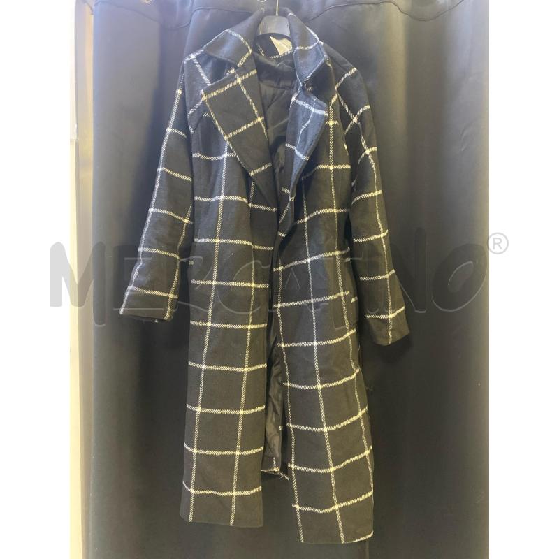 CAPPOTTO DONNA LIQUORISH NERO STR BIANCHE  | Mercatino dell'Usato Ciampino 1