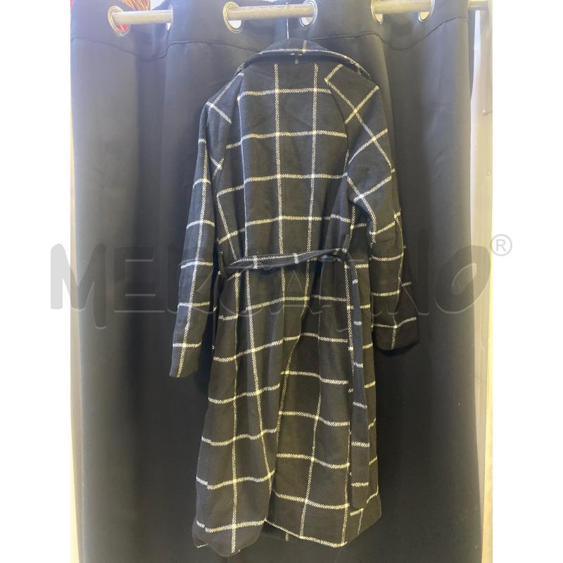 CAPPOTTO DONNA LIQUORISH NERO STR BIANCHE  | Mercatino dell'Usato Ciampino 2