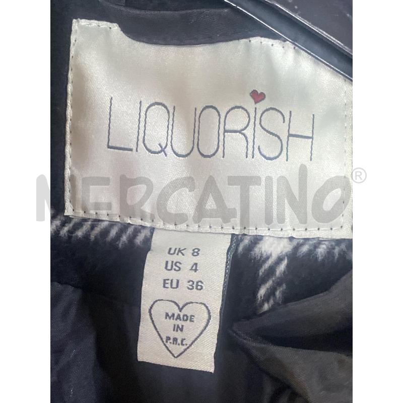 CAPPOTTO DONNA LIQUORISH NERO STR BIANCHE  | Mercatino dell'Usato Ciampino 3