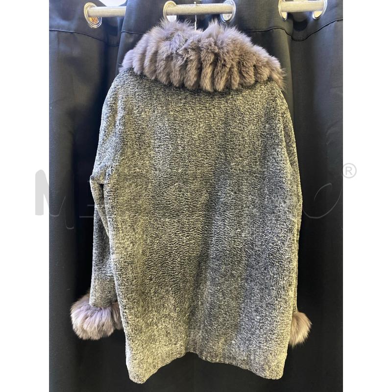 CAPPOTTO DONNA SEVENTY GRIGIO PELLICCIA COLLO | Mercatino dell'Usato Ciampino 3