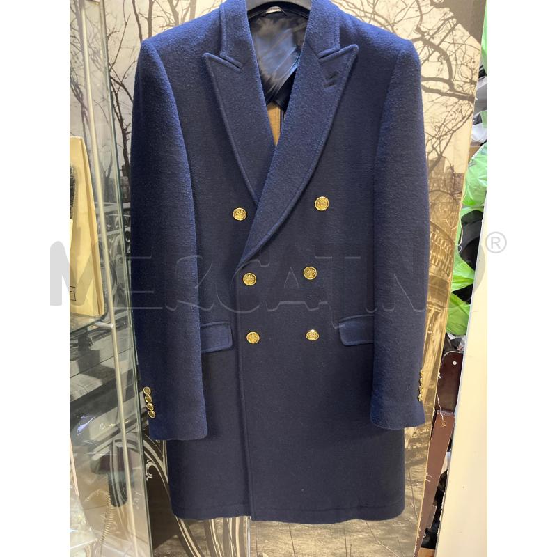 CAPPOTTO GREY DANIELE ALESSANDRINI BLU BOTT DORATI | Mercatino dell'Usato Ciampino 1