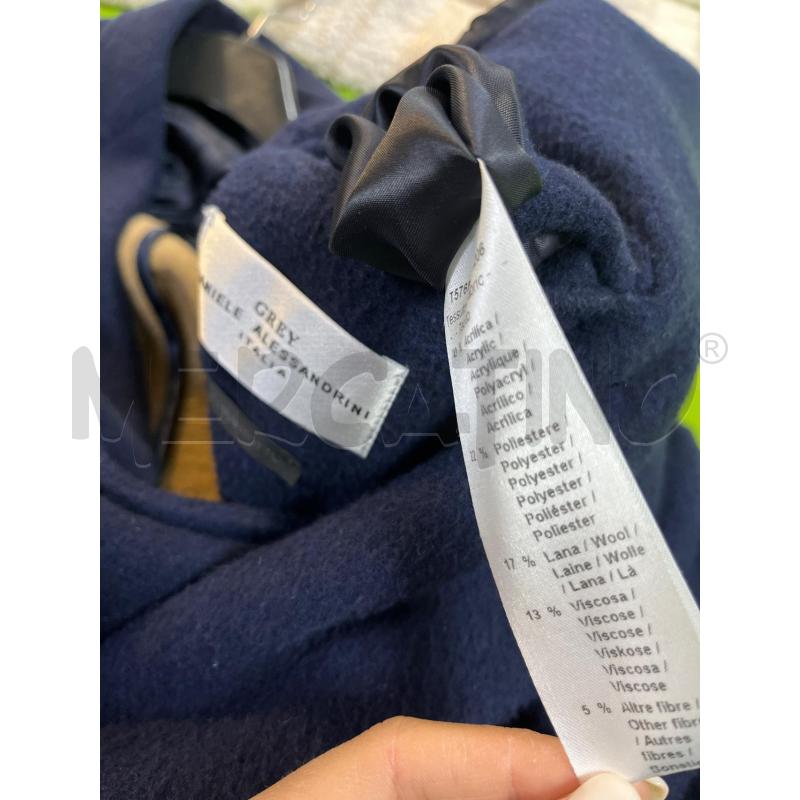 CAPPOTTO GREY DANIELE ALESSANDRINI BLU BOTT DORATI | Mercatino dell'Usato Ciampino 4