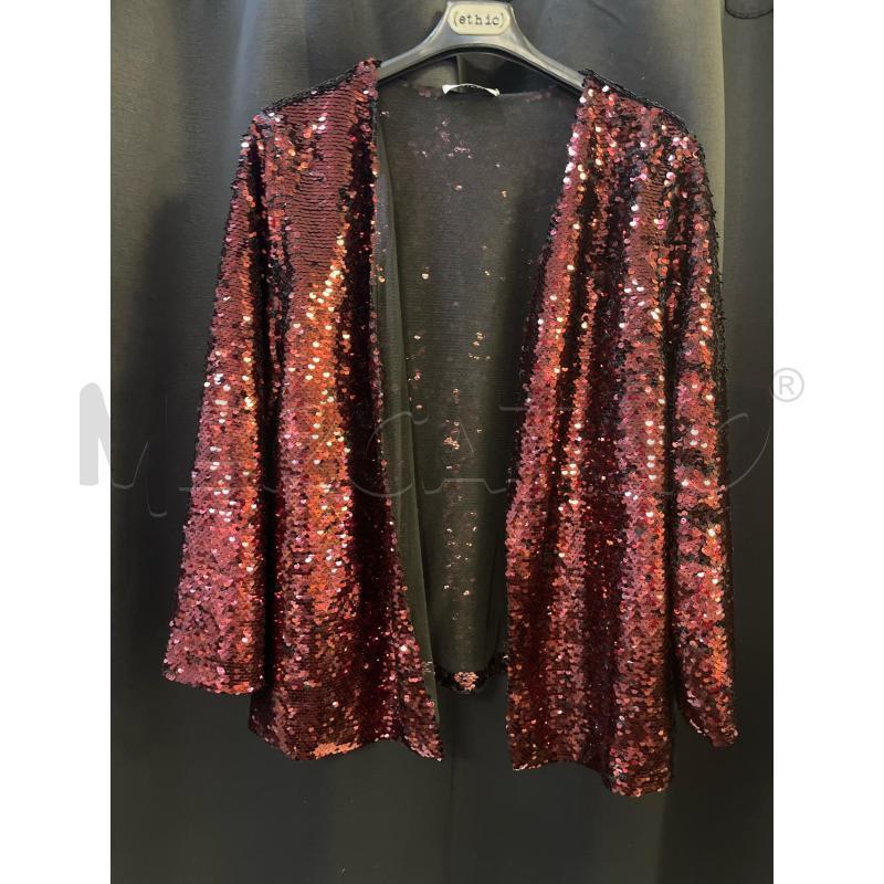 CARDIGAN DONNA I BLUES PAILLETTES BORDEAUX  | Mercatino dell'Usato Ciampino 1