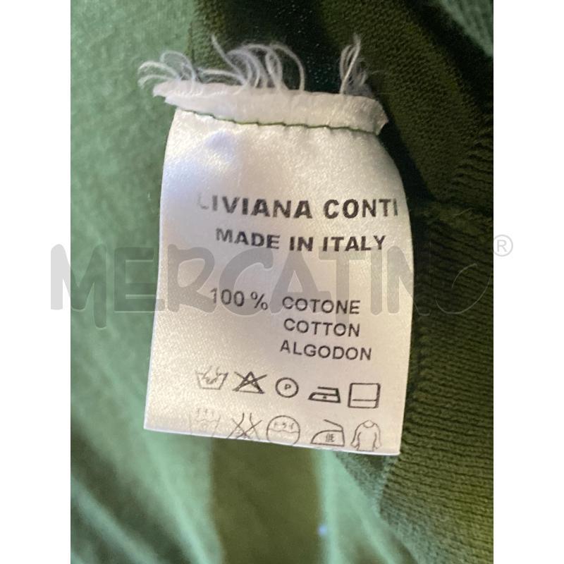 CARDIGAN DONNA LIVIANA CONTI VERDE COTONE | Mercatino dell'Usato Ciampino 4