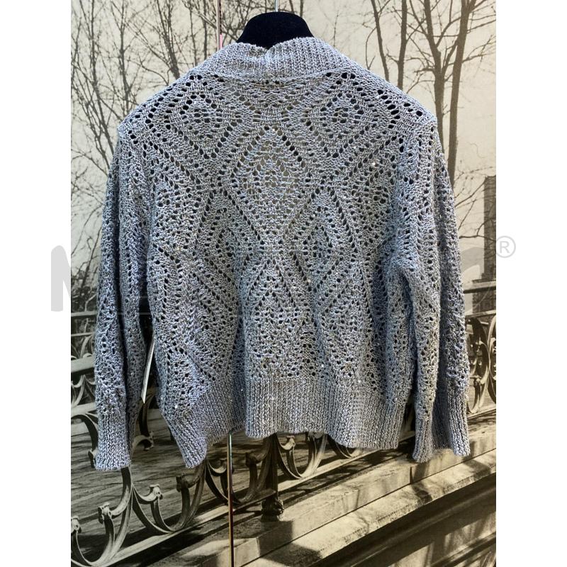 CARDIGAN DONNA TONET BLU PAILL CORTO  | Mercatino dell'Usato Ciampino 3