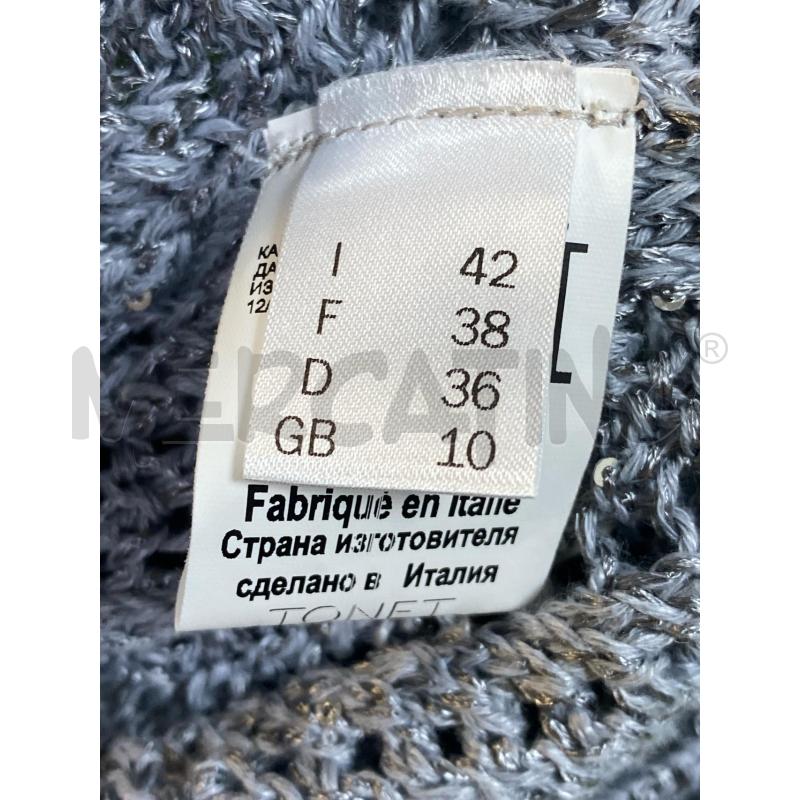 CARDIGAN DONNA TONET BLU PAILL CORTO  | Mercatino dell'Usato Ciampino 4