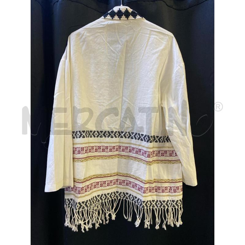 CARDIGAN DONNA VICOLO BIANCO RICAMI NERI ROSSI DOR | Mercatino dell'Usato Ciampino 3
