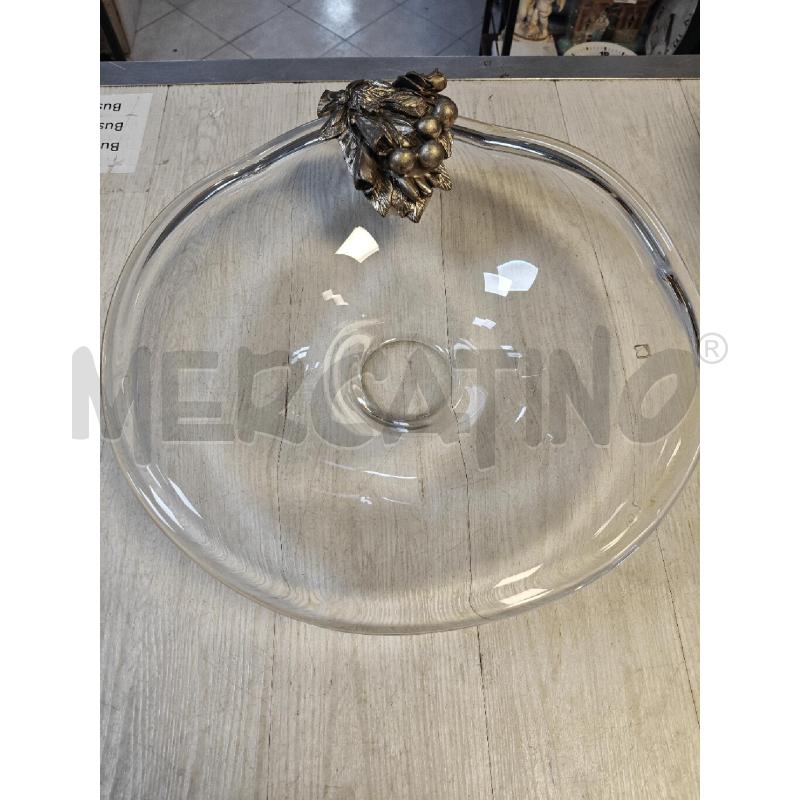 CENTROTAVOLA IN CRISTALLO CON DECORO ARGENTO | Mercatino dell'Usato Ciampino 1