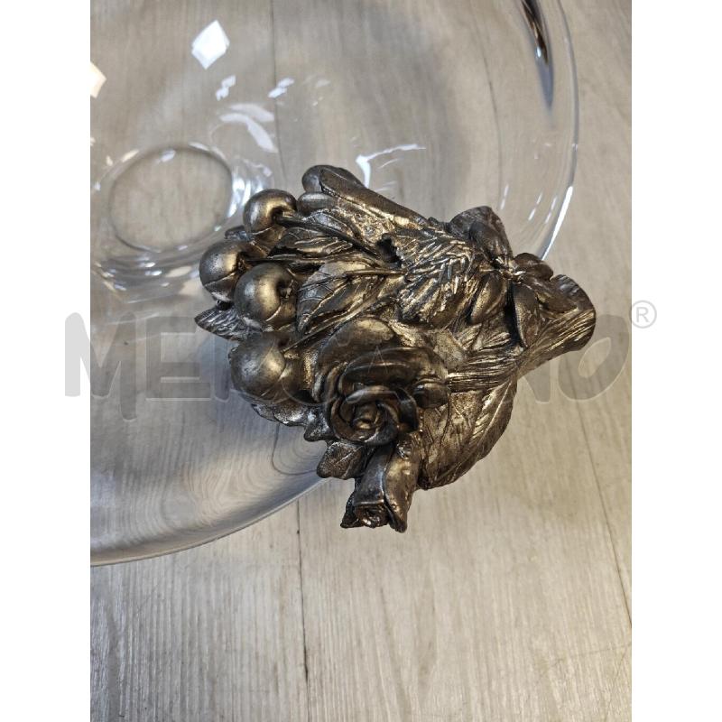 CENTROTAVOLA IN CRISTALLO CON DECORO ARGENTO | Mercatino dell'Usato Ciampino 2