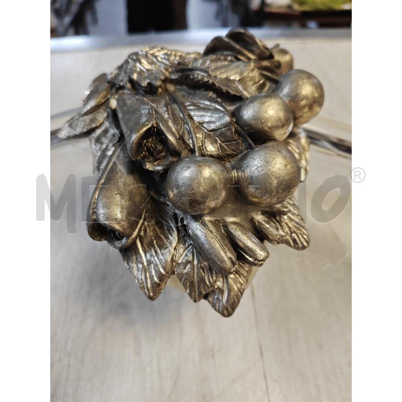 CENTROTAVOLA IN CRISTALLO CON DECORO ARGENTO | Mercatino dell'Usato Ciampino 3