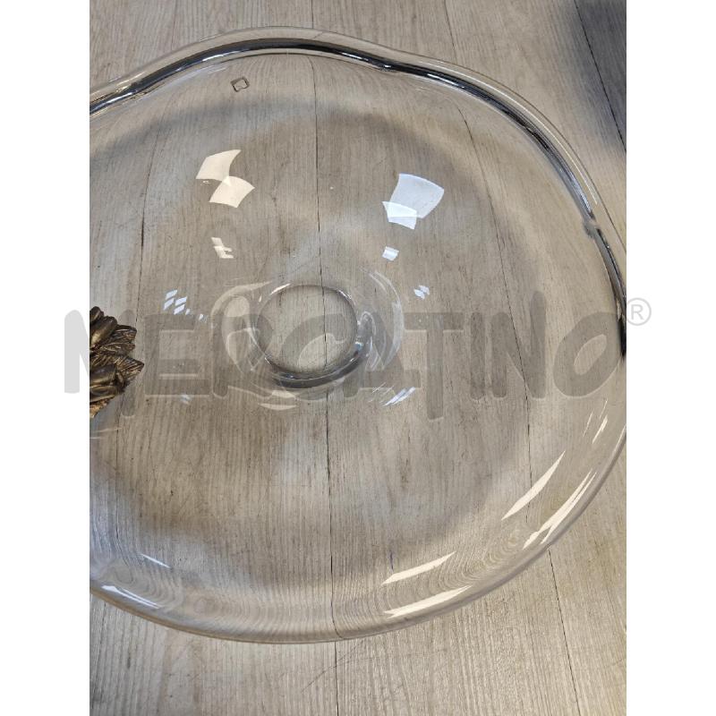 CENTROTAVOLA IN CRISTALLO CON DECORO ARGENTO | Mercatino dell'Usato Ciampino 4