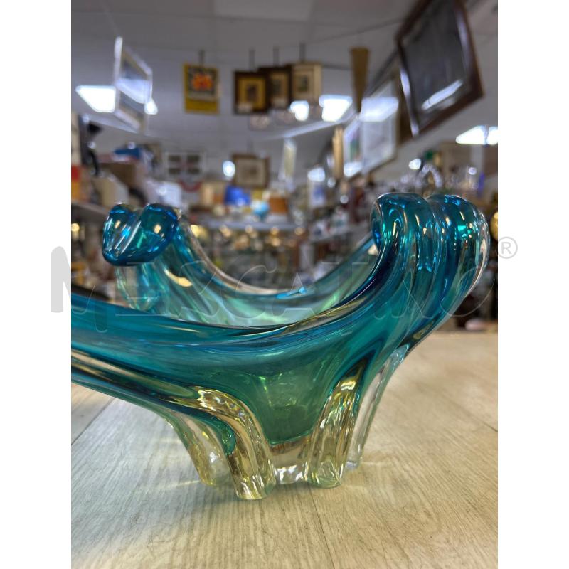 CENTROTAVOLA MURANO VINTAGE BLU' SCHEGGIATURE BASE | Mercatino dell'Usato Ciampino 2