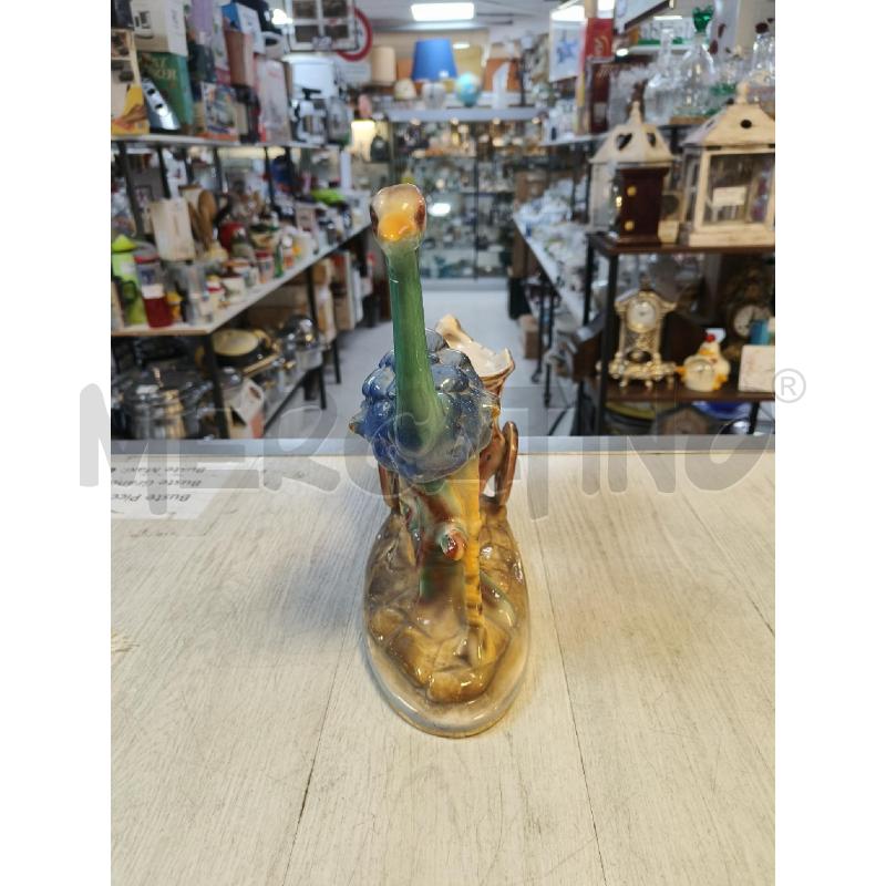 CERAMICA STRUZZO CON VASETTO | Mercatino dell'Usato Ciampino 2