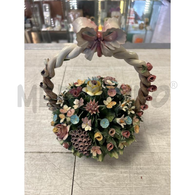 CESTINO IN CERAMICA CAPODIMONTE | Mercatino dell'Usato Ciampino 1