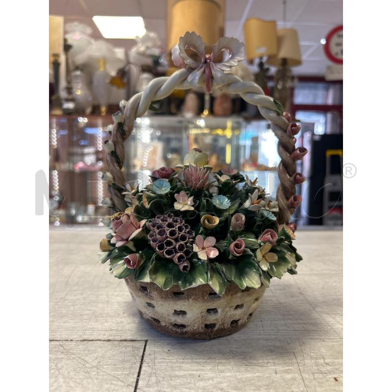 CESTINO IN CERAMICA CAPODIMONTE | Mercatino dell'Usato Ciampino 2