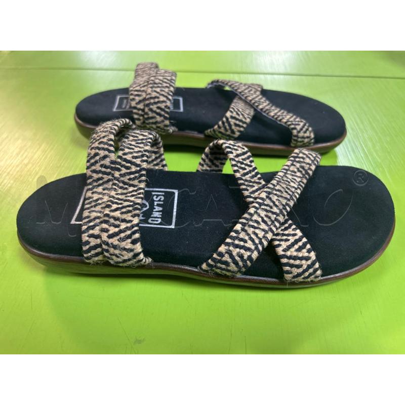 CIABATTE DONNA ISLAND SLIPPER BEIGE E NERE | Mercatino dell'Usato Ciampino 2