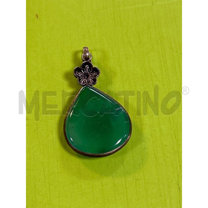 CIONDOLO GOCCIA P VERDE FIORE ARG | Mercatino dell'Usato Ciampino 2
