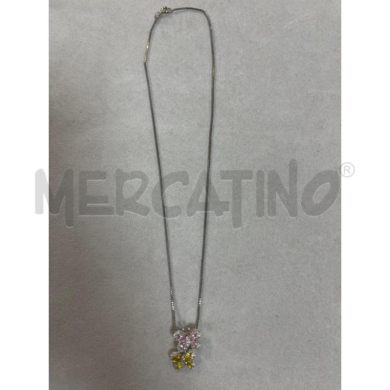 COLLANA ARG. CIONDOLO PEND FARFALLE ARG BRILL | Mercatino dell'Usato Ciampino 1