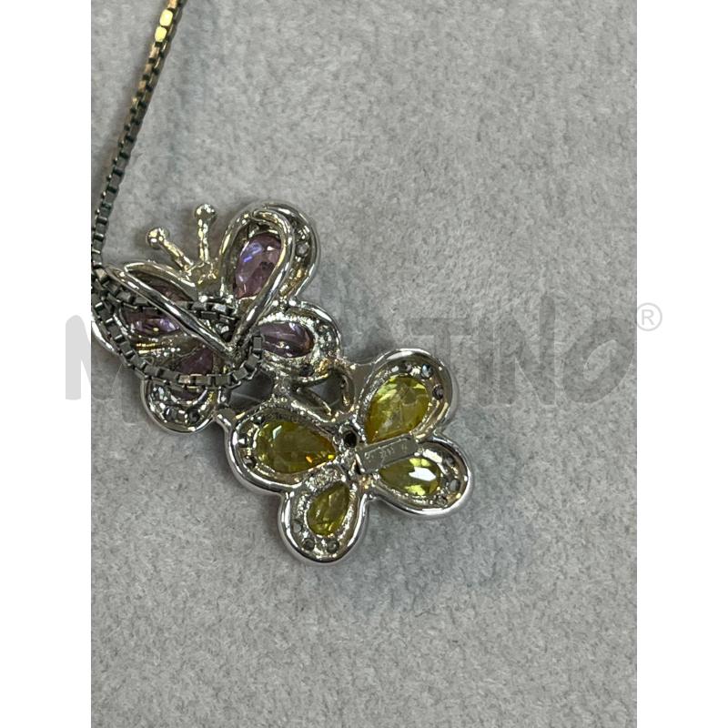 COLLANA ARG. CIONDOLO PEND FARFALLE ARG BRILL | Mercatino dell'Usato Ciampino 4