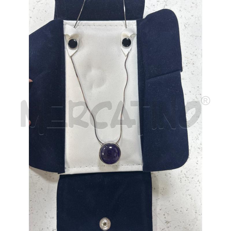 COLLANA ARG925 CIONDOLO AMETISTA TONDO | Mercatino dell'Usato Ciampino 1