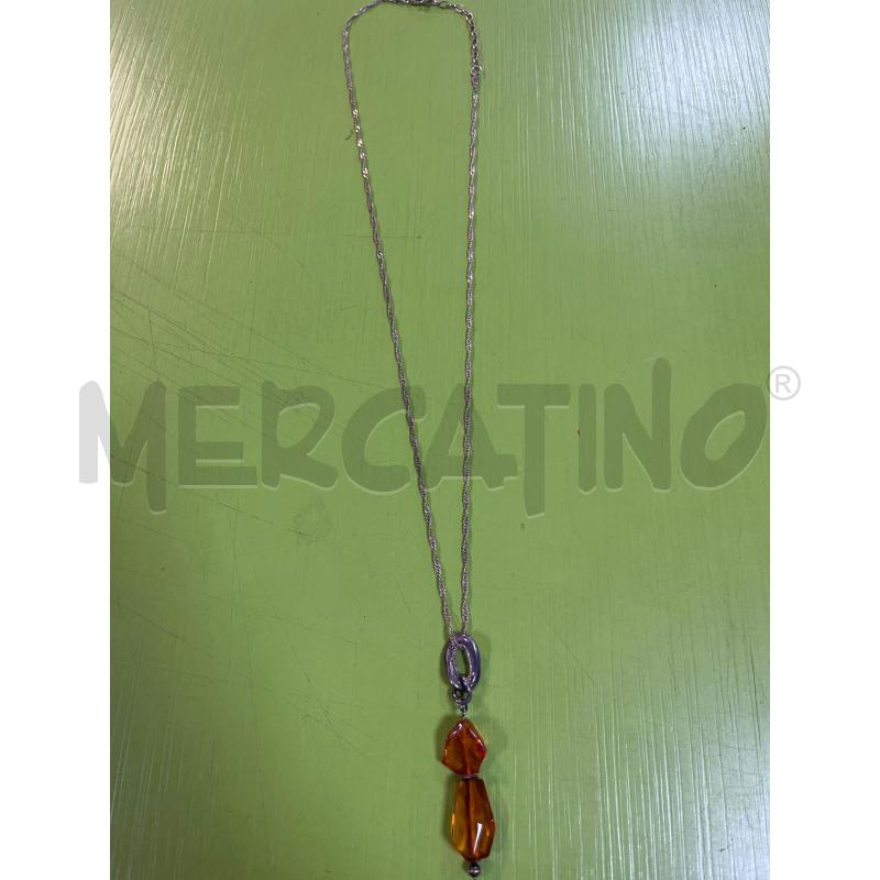 COLLANA ARG925 CIONDOLO ARANCIO | Mercatino dell'Usato Ciampino 1