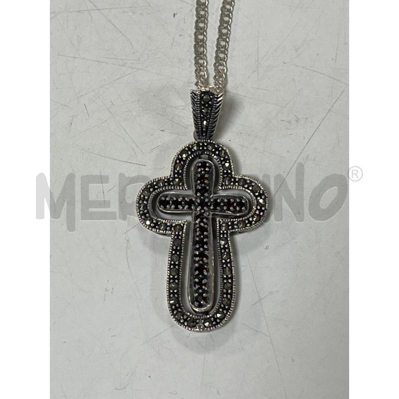 COLLANA ARG925 CIONDOLO CROCE MARCAS. | Mercatino dell'Usato Ciampino 1
