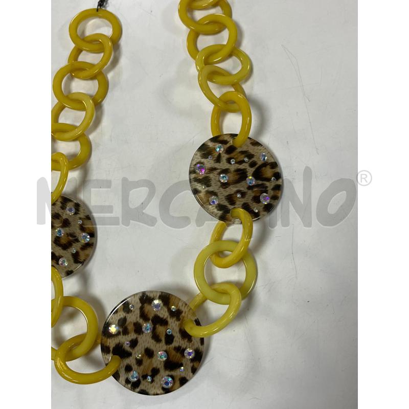 COLLANA DOLMAN CERCHI GIALLI E LEOP | Mercatino dell'Usato Ciampino 2