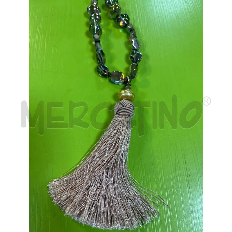 COLLANA GRIGIA PEND E FILI ROSA LAURA MARIOTTI | Mercatino dell'Usato Ciampino 3