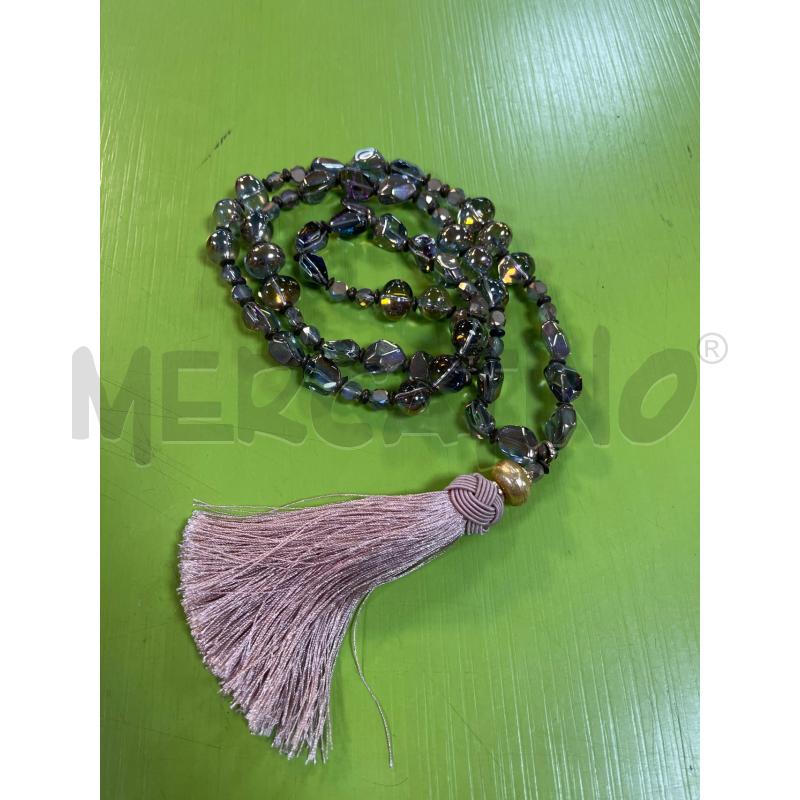 COLLANA GRIGIA PEND E FILI ROSA LAURA MARIOTTI | Mercatino dell'Usato Ciampino 5