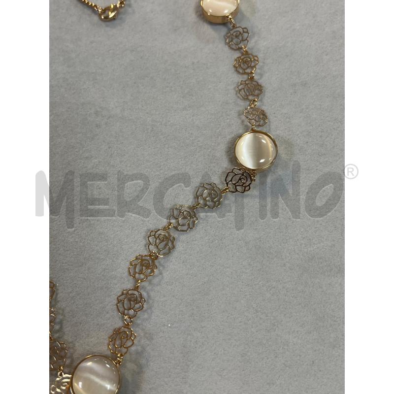 COLLANA SODINI DORATA PEND FIORI E PALL  | Mercatino dell'Usato Ciampino 2