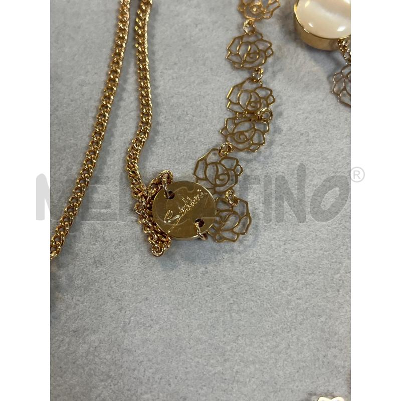 COLLANA SODINI DORATA PEND FIORI E PALL  | Mercatino dell'Usato Ciampino 3