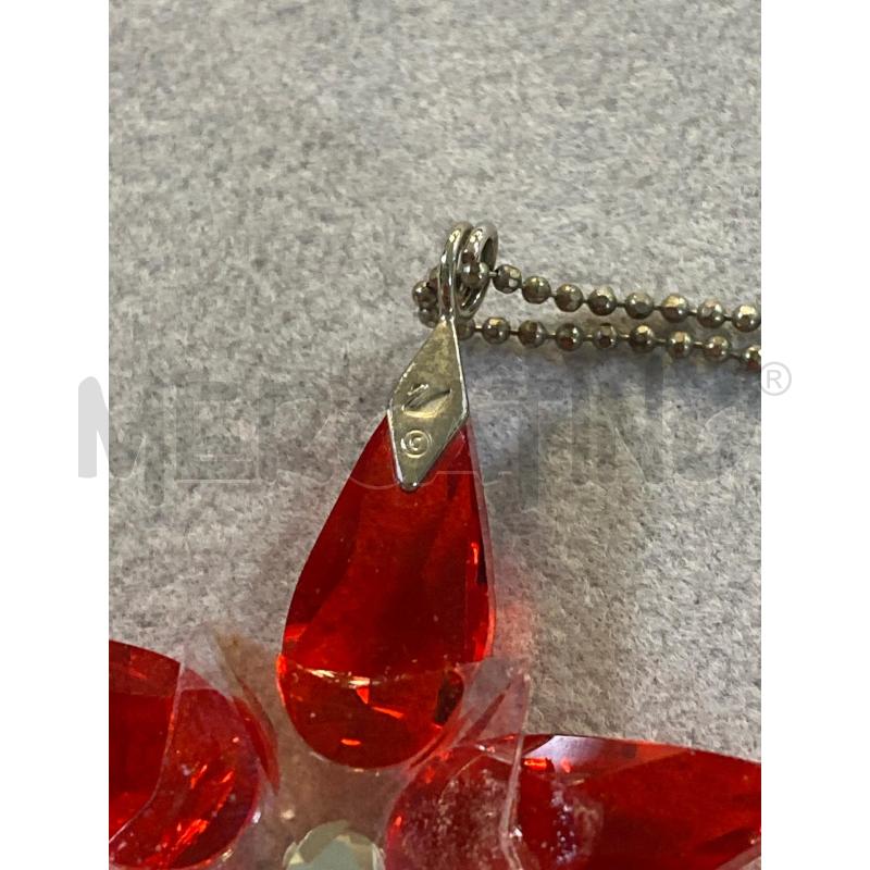 COLLANA SWAROVSKI CIONDOLO FIORE ROSSO CAT.ARG925 | Mercatino dell'Usato Ciampino 4