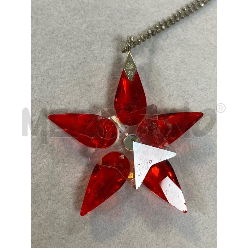 COLLANA SWAROVSKI CIONDOLO FIORE ROSSO CAT.ARG925 | Mercatino dell'Usato Ciampino 5