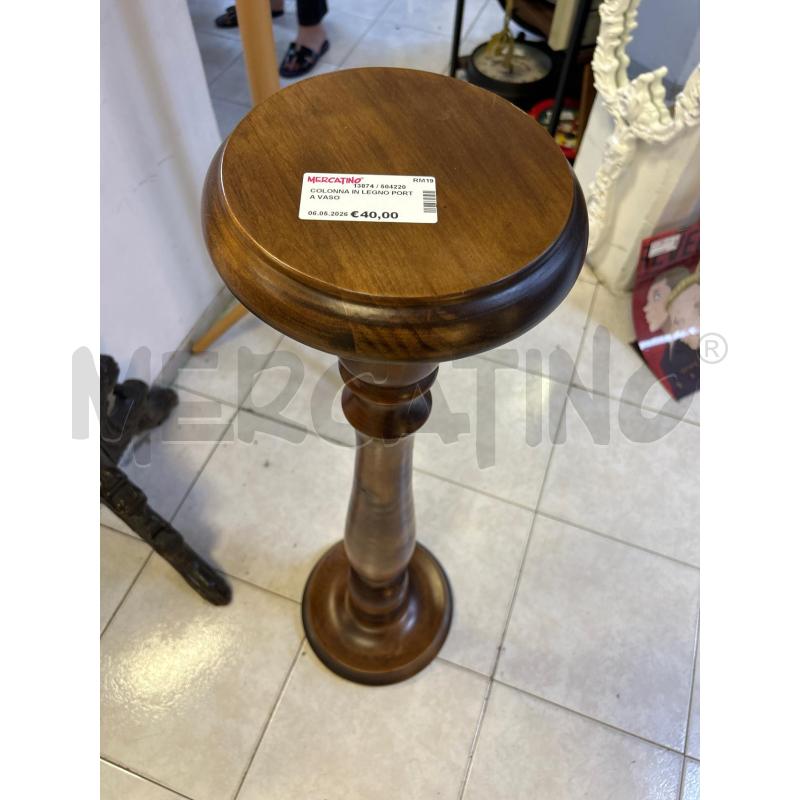 COLONNA IN LEGNO PORTA VASO | Mercatino dell'Usato Ciampino 1