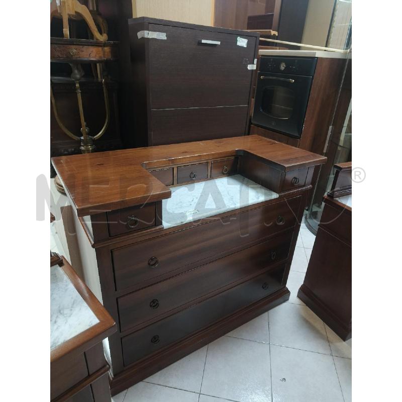 COMO' CON COMODINI CON PIANO IN MARMO IN LEGNO | Mercatino dell'Usato Ciampino 2