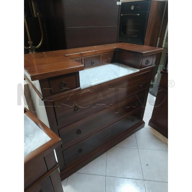 COMO' CON COMODINI CON PIANO IN MARMO IN LEGNO | Mercatino dell'Usato Ciampino 5