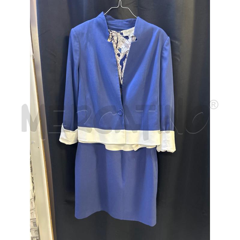 COMPLETO DONNA BLAZER VESTITO UN JOUR RILLEUS BLU BIANCO | Mercatino dell'Usato Ciampino 1