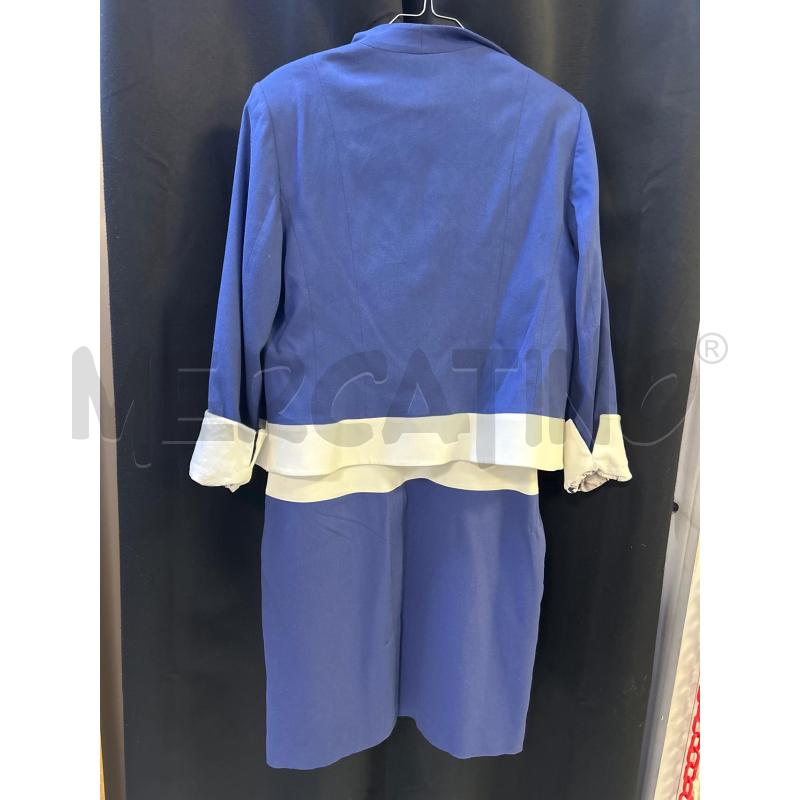 COMPLETO DONNA BLAZER VESTITO UN JOUR RILLEUS BLU BIANCO | Mercatino dell'Usato Ciampino 5