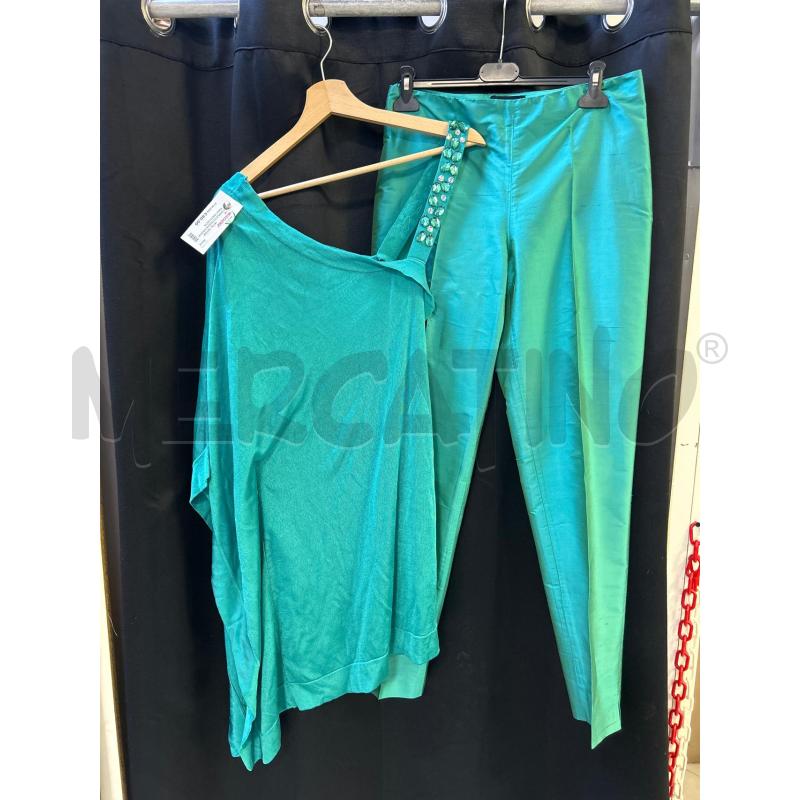 COMPLETO DONNA MAGLIA PANT MISTO SETA LUISA SPAGNOLI VERDE  | Mercatino dell'Usato Ciampino 1
