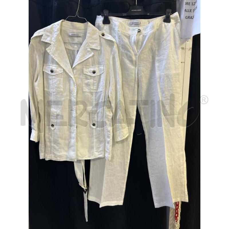COMPLETO DONNA MARELLA BIANCO LINO  | Mercatino dell'Usato Ciampino 1