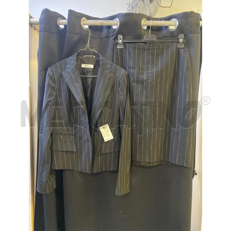 COMPLETO DONNA MARELLA GONNA+BLAZER NERO GESSATO  | Mercatino dell'Usato Ciampino 1