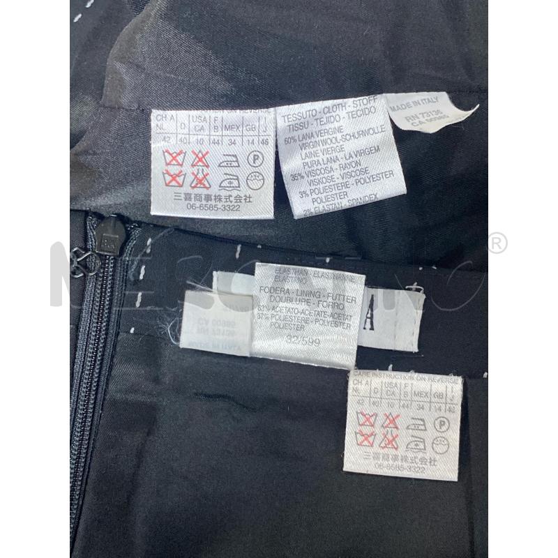 COMPLETO DONNA MARELLA GONNA+BLAZER NERO GESSATO  | Mercatino dell'Usato Ciampino 5
